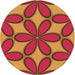 Square Patterned Crimson Red Rug, pat1322org