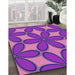 Machine Washable Transitional Neon Purple Rug in a Family Room, wshpat1322pur