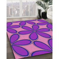 Patterned Neon Purple Rug, pat1322pur