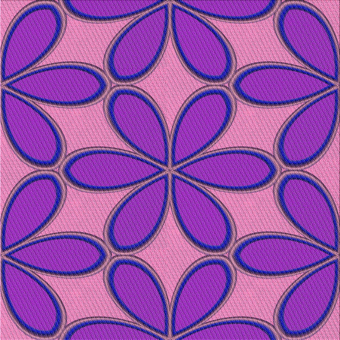 Round Patterned Neon Purple Rug, pat1322pur