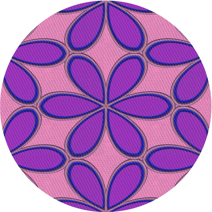 Square Patterned Neon Purple Rug, pat1322pur