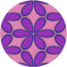 Square Patterned Neon Purple Rug, pat1322pur