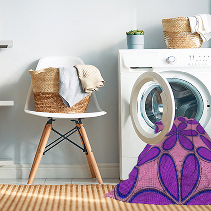 Machine Washable Transitional Neon Purple Rug in a Washing Machine, wshpat1322pur