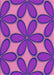 Patterned Neon Purple Rug, pat1322pur