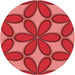 Square Patterned Red Rug, pat1322rd