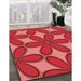 Machine Washable Transitional Red Rug in a Family Room, wshpat1322rd