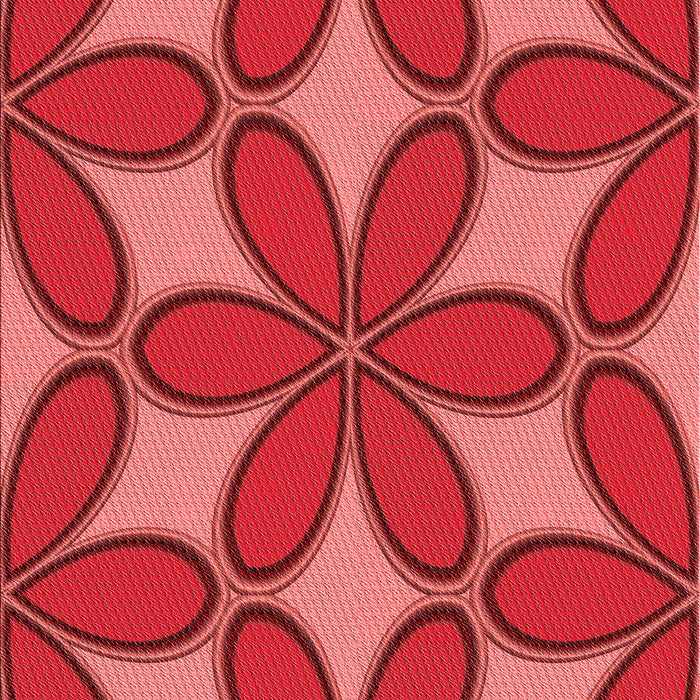 Patterned Red Rug, pat1322rd