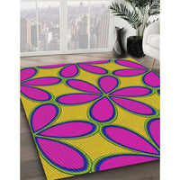 Patterned Dark Violet Purple Novelty Rug, pat1322