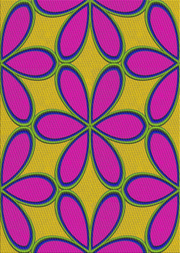 Patterned Dark Violet Purple Novelty Rug, pat1322