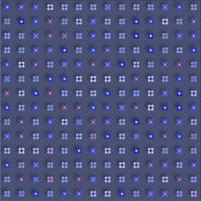 Round Patterned Blue Rug, pat1323blu