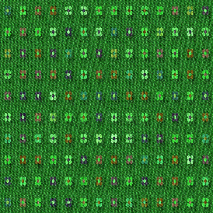 Patterned Deep Emerald Green Rug, pat1323grn