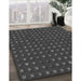 Patterned Charcoal Black Rug in Family Room, pat1323gry