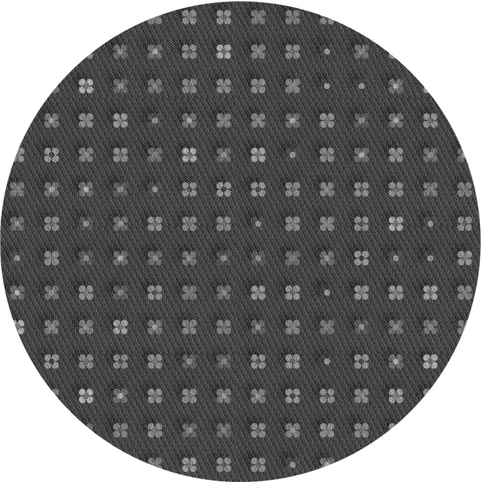 Square Machine Washable Transitional Charcoal Black Rug in a Living Room, wshpat1323gry