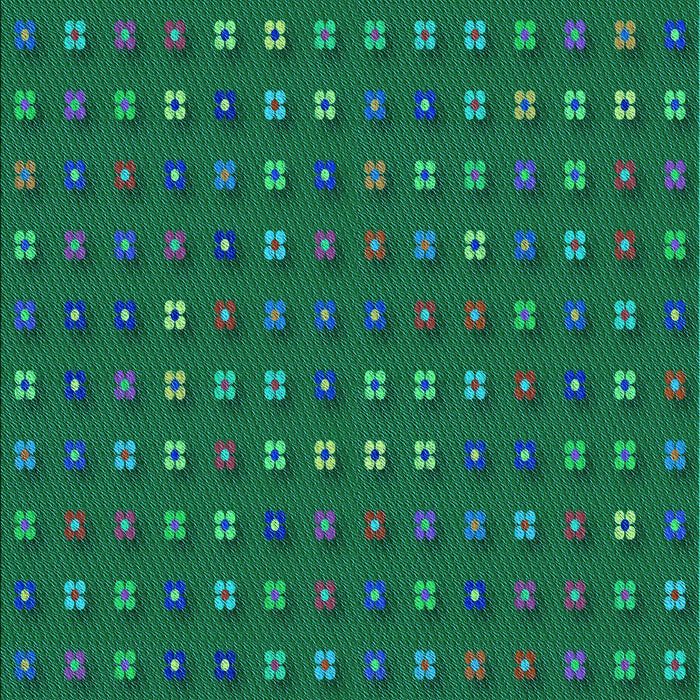 Patterned Medium Forest Green Rug, pat1323lblu