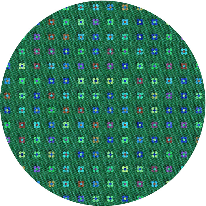 Square Machine Washable Transitional Medium Forest Green Rug in a Living Room, wshpat1323lblu