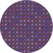 Square Patterned Plum Purple Rug, pat1323pur