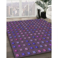 Patterned Plum Purple Rug, pat1323pur