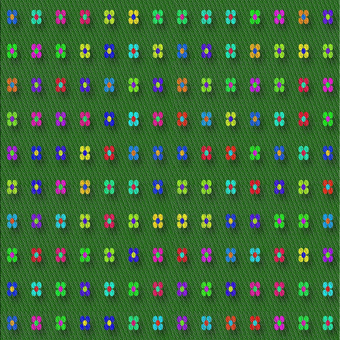 Patterned Dark Forest Green Novelty Rug, pat1323