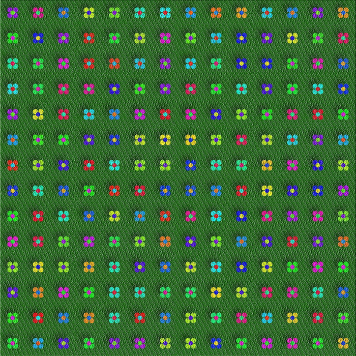 Square Patterned Dark Forest Green Novelty Rug, pat1323