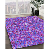 Patterned Purple Mimosa Purple Rug, pat1324pur