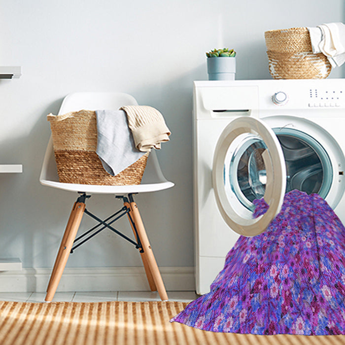 Machine Washable Transitional Purple Mimosa Purple Rug in a Washing Machine, wshpat1324pur