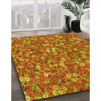 Patterned Red Rug, pat1324yw