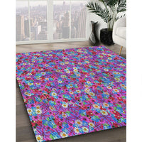 Patterned Violet Red Pink Novelty Rug, pat1324