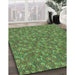 Machine Washable Transitional Green Rug in a Family Room, wshpat1325grn