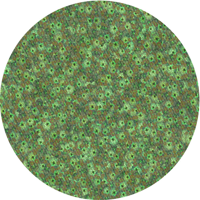 Square Machine Washable Transitional Green Rug in a Living Room, wshpat1325grn