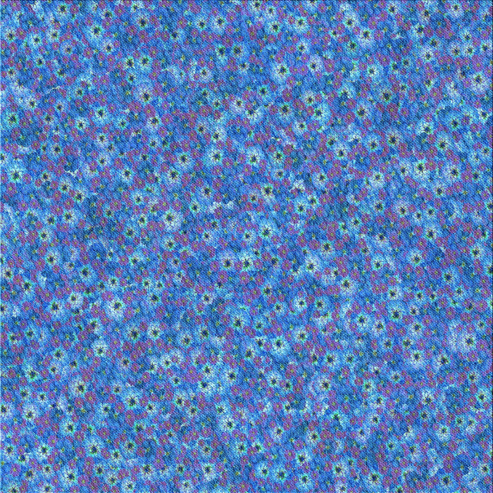 Round Patterned Blue Rug, pat1325lblu