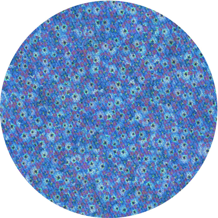 Square Patterned Blue Rug, pat1325lblu