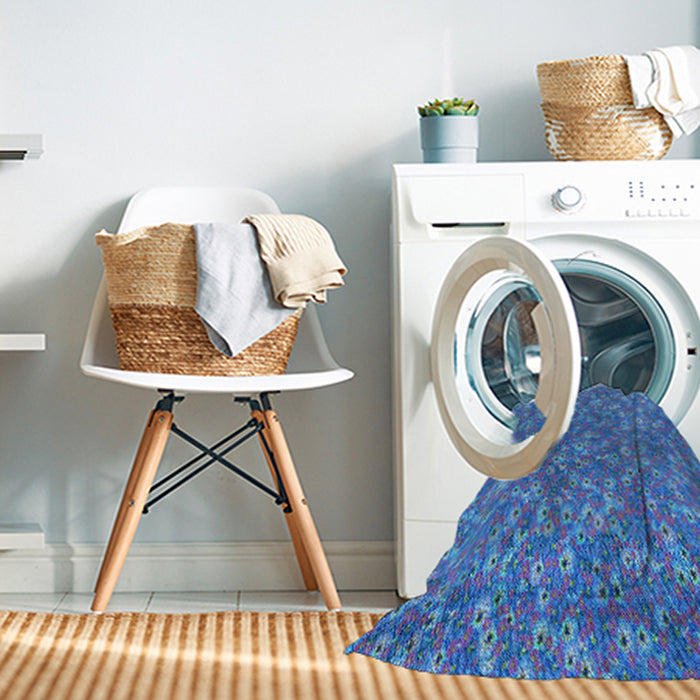 Machine Washable Transitional Blue Rug in a Washing Machine, wshpat1325lblu