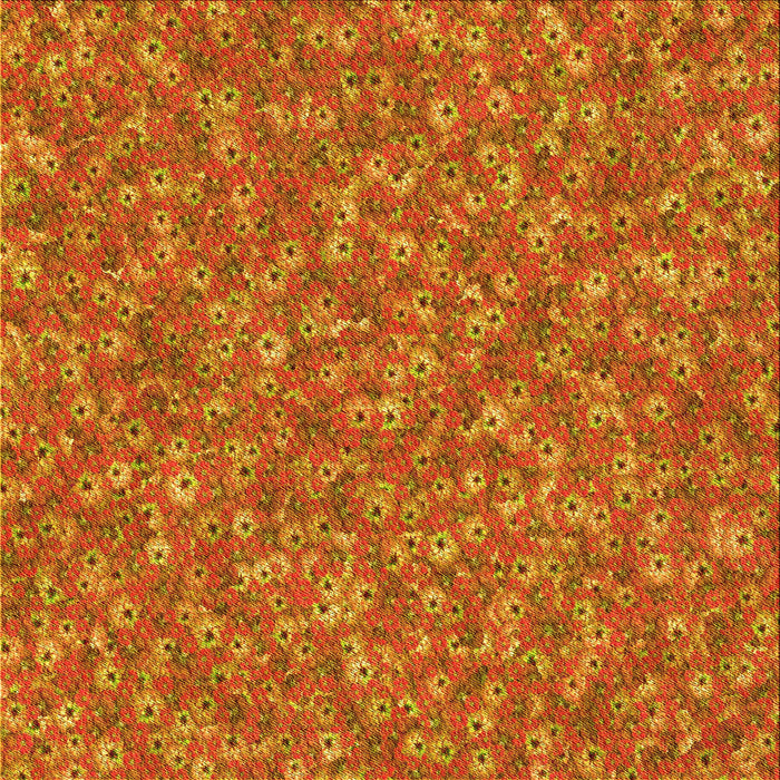 Round Patterned Neon Red Rug, pat1325yw