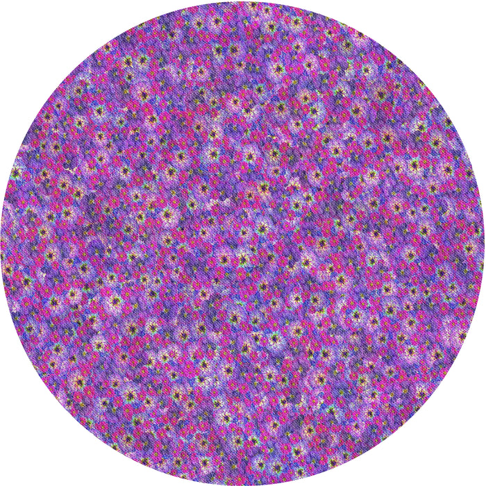 Sideview of Patterned Dark Violet Purple Novelty Rug, pat1325