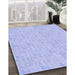 Patterned Sky Blue Rug in Family Room, pat1327blu