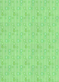 Machine Washable Transitional Green Rug, wshpat1327grn