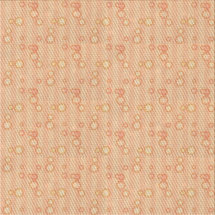 Round Machine Washable Transitional Pastel Orange Rug, wshpat1327org