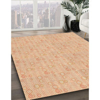 Patterned Pastel Orange Rug, pat1327org