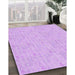 Patterned Purple Rug in Family Room, pat1327pur