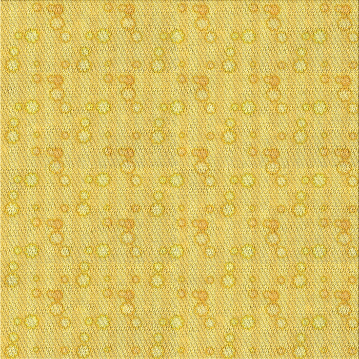 Round Patterned Yellow Rug, pat1327yw