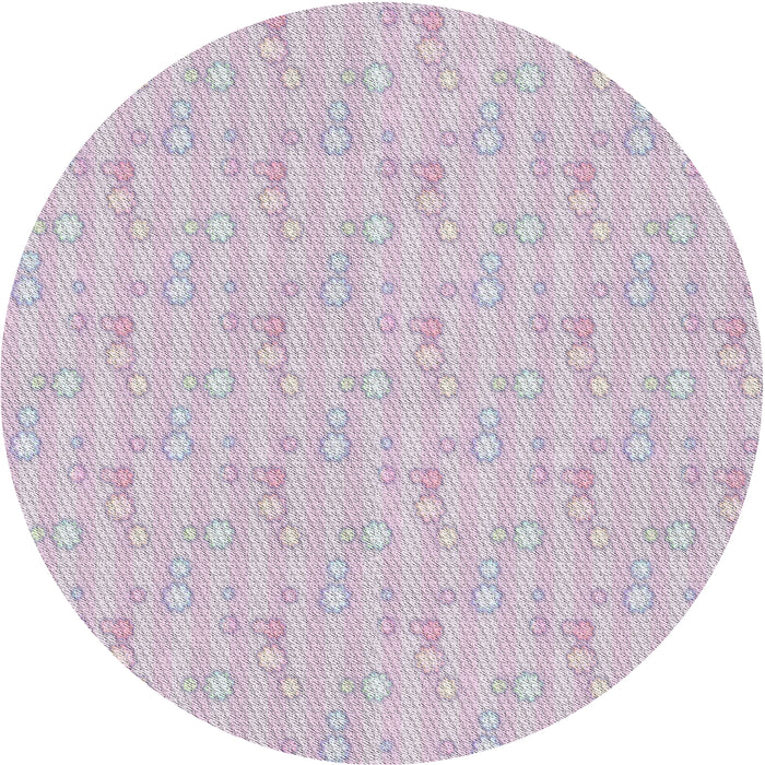 Sideview of Patterned Pink Novelty Rug, pat1327