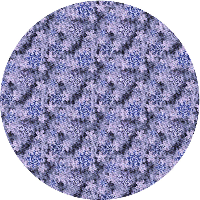 Square Machine Washable Transitional Deep Periwinkle Purple Rug in a Living Room, wshpat1328blu