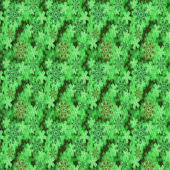 Machine Washable Transitional Green Rug, wshpat1328grn