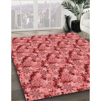 Patterned Red Rug, pat1328rd