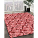 Machine Washable Transitional Red Rug in a Family Room, wshpat1328rd