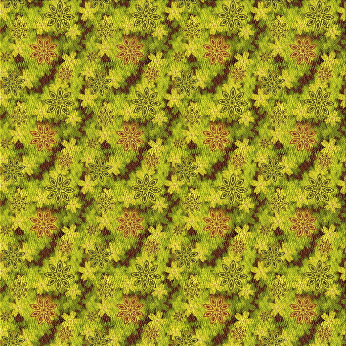 Round Machine Washable Transitional Dark Yellow Green Rug, wshpat1328yw