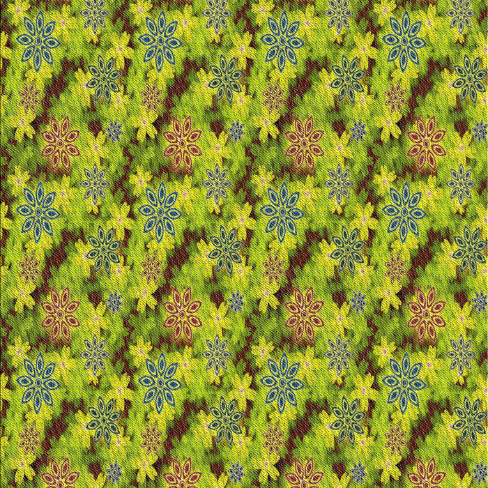 Patterned Antique Bronze Green Novelty Rug, pat1328