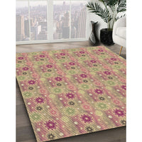 Patterned Red Rug, pat1329brn