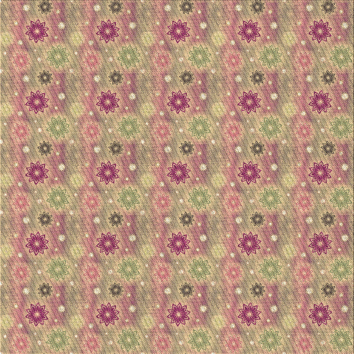 Round Machine Washable Transitional Indian Red Rug, wshpat1329brn