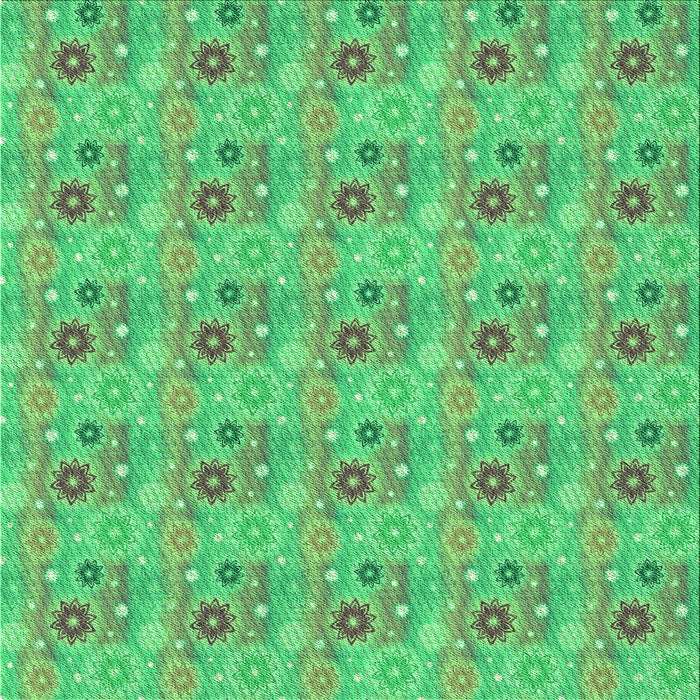 Round Machine Washable Transitional Neon Green Rug, wshpat1329grn